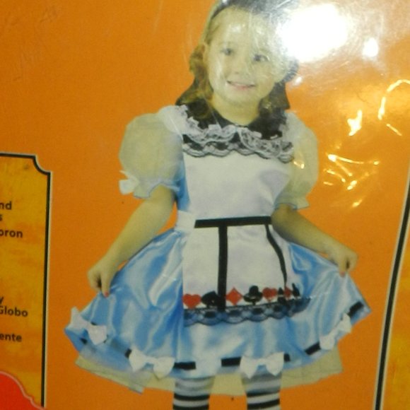 VTG 2010 DELUXE ALICE IN WONDERLAND TODDLERS GIRLS COSTUME SET 2T NEW/NWT - Picture 7 of 12